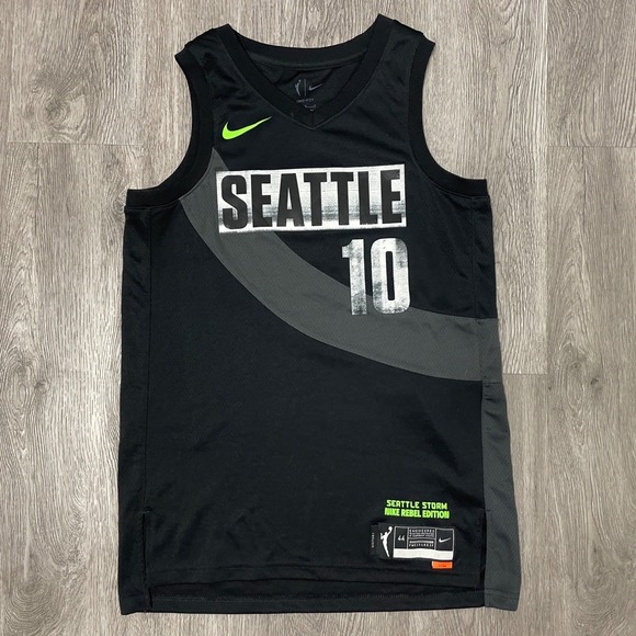 Nike Other - Nike Seattle Storm Jersey Mens Medium Black Sue Bird 10 Rebel Edition DC9602-010